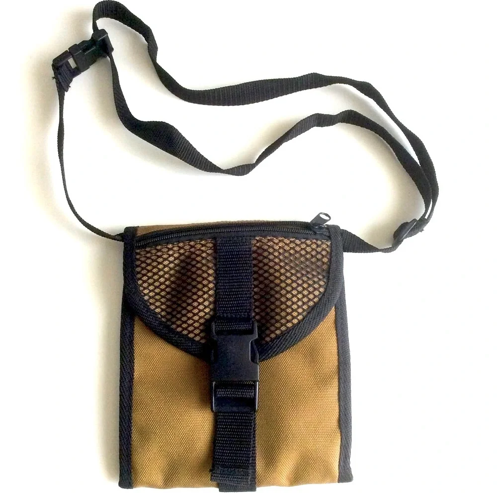 BASS Crossbody Canvas Travel Wallet Passport Large Document Compartment 7”x 6”